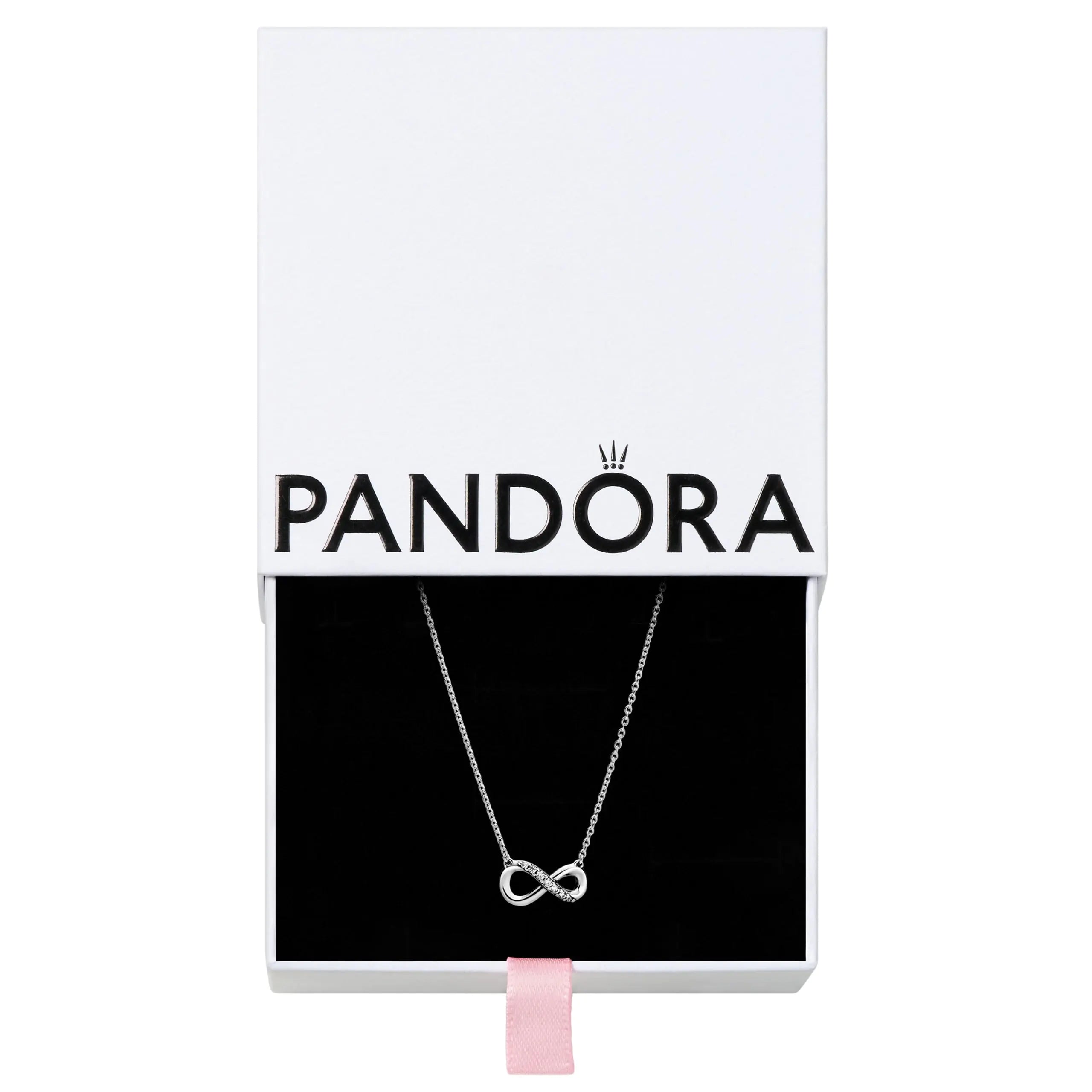 PANDORA Sparkling Infinity Collier Necklace - Great Gift - Stunning Womens Jewelry - Sterling Silver & Cubic Zirconia - 19.7" - With Gift Box