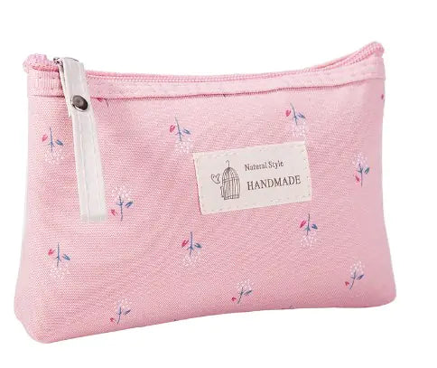 Women's Printed Canvas Travel Makeup Organizer Bag