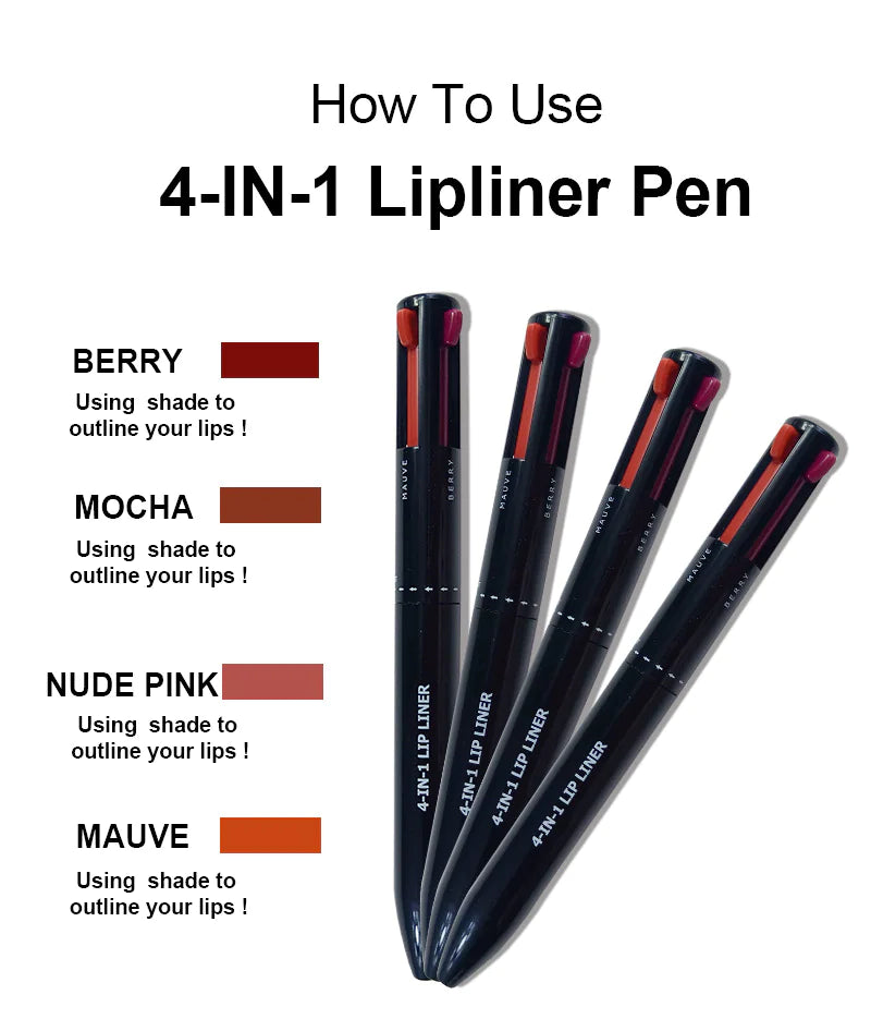 4-in-1 Waterproof Lip & Eyeliner Pencil