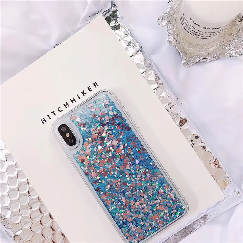 Creative Soft White Glitter Liquid Case for iPhone 11