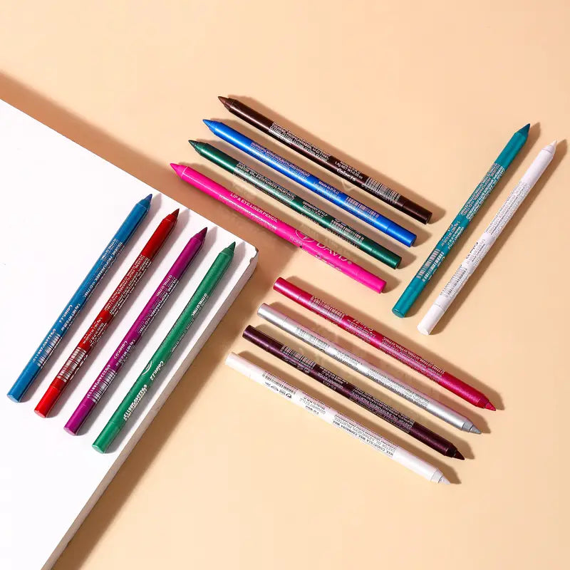 14-Color Waterproof Eyeliner Pencil for Makeup Looks