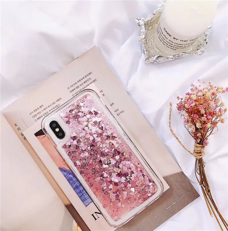 Creative Soft White Glitter Liquid Case for iPhone 11