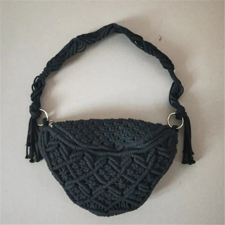 Bohemian Macrame Braid Fanny Pack for Beach Use
