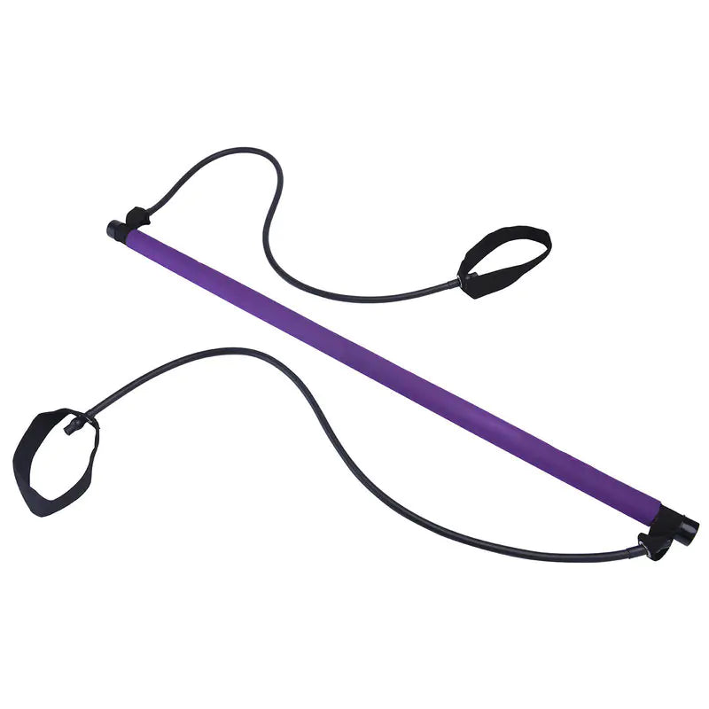 Pilates Fitness Stick with Resistance Bands for Yoga