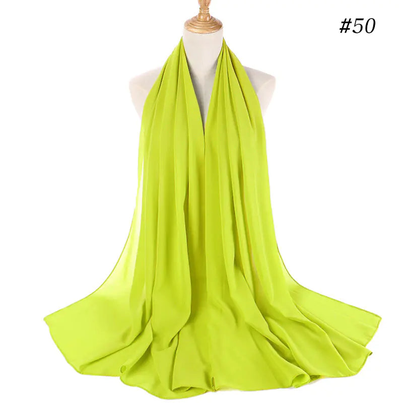 86 Color Pearl Chiffon Bubble Scarf for Women