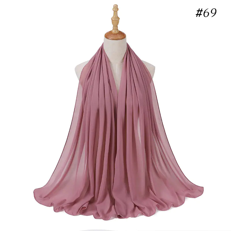 86 Color Pearl Chiffon Bubble Scarf for Women