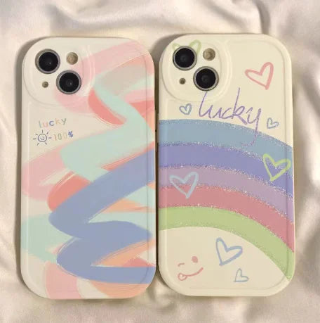 Color Stripe Soft Mini Liquid Phone Case