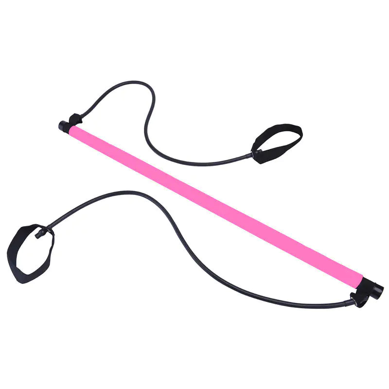 Pilates Fitness Stick with Resistance Bands for Yoga