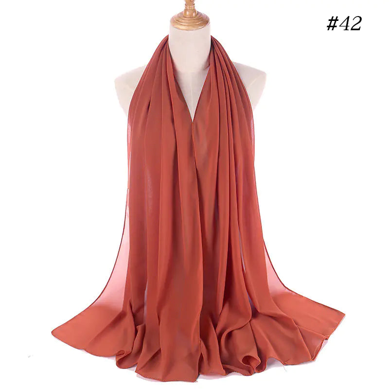86 Color Pearl Chiffon Bubble Scarf for Women