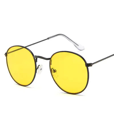 Retro Round Metal Sunglasses for Women (Fashion Style)