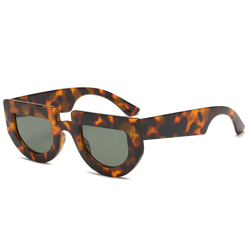 Retro Irregular Thick Frame Sunglasses S8045
