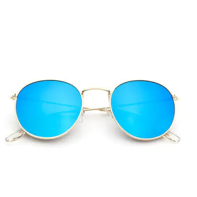 Retro Round Metal Sunglasses for Women (Fashion Style)