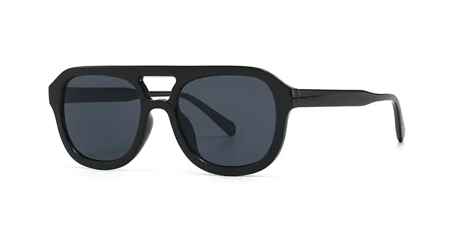 Retro Yellow Lens Aviator Sunglasses for Women