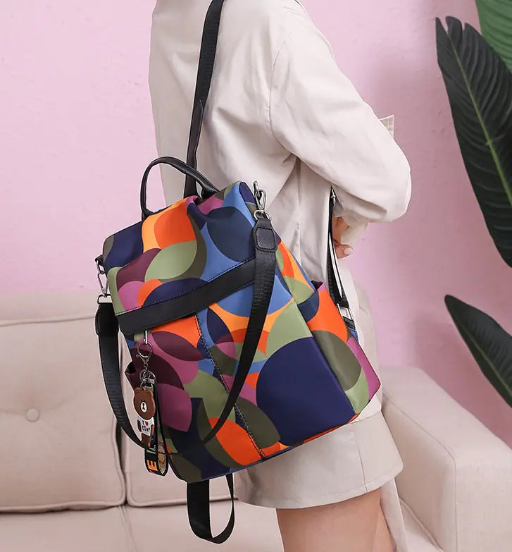 Women's Oxford Cloth Travel Backpack for Moms