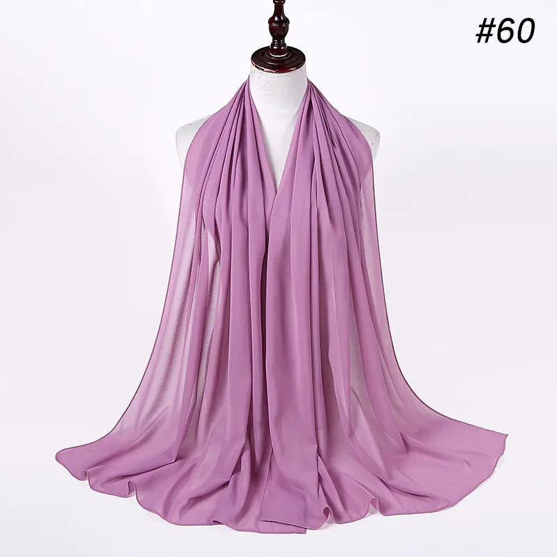 86 Color Pearl Chiffon Bubble Scarf for Women