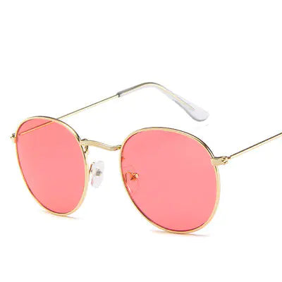 Retro Round Metal Sunglasses for Women (Fashion Style)