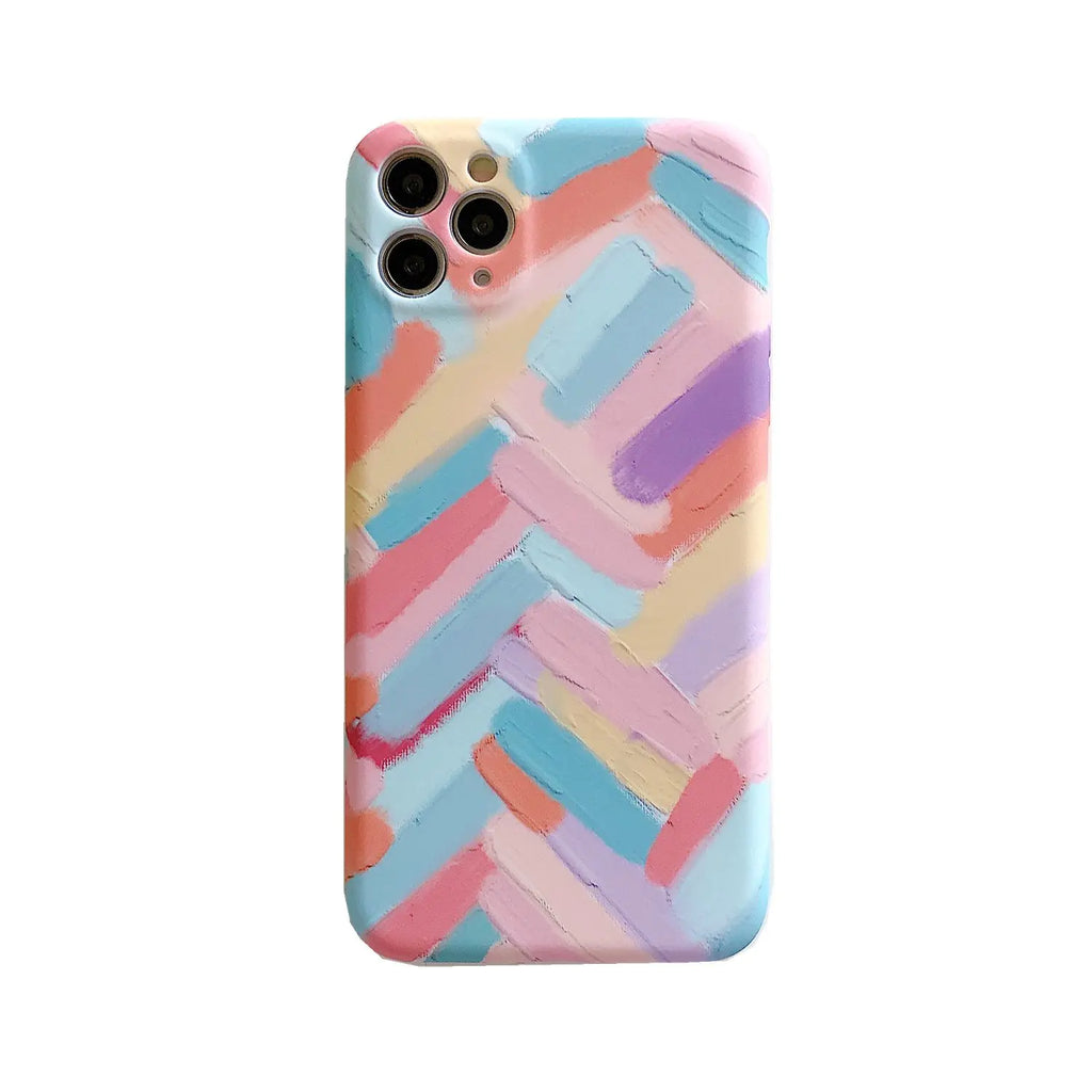 Color Stripe Soft Mini Liquid Phone Case