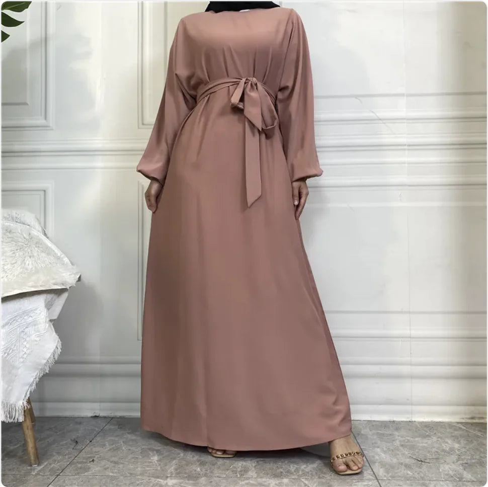 Women's Casual Long Sleeve Pocket Maxi Dress